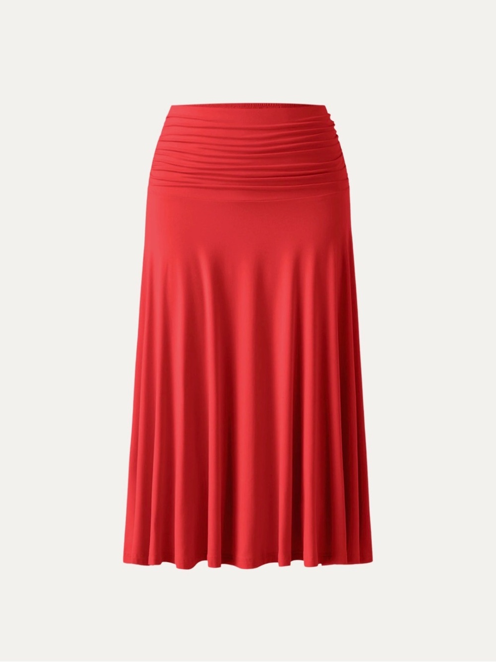 OGL Skinkiss Flowy Side Ruched A-Line Red Midi Skirt NWT Small